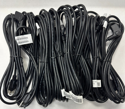 NCR  8Ft+ 90 Degree Power Cord NEMA 5-15P to IEC320 C13 18AWG Lot of Ten