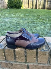 Clark’s 2 Tone Brown/Maroon Women’s Retro Shoes UK7D READ DESCRIPTION