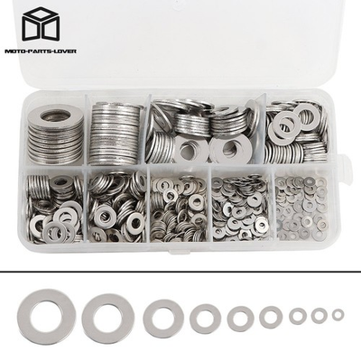 #ad 600 Pcs 304 Stainless Steel Flat Washers Kit for Automotive amp; Machinery $9.97