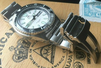 22mm CURVED STAINLESS STEEL OYSTER BRACELET fits Orient Mako I II III USA 2  | eBay