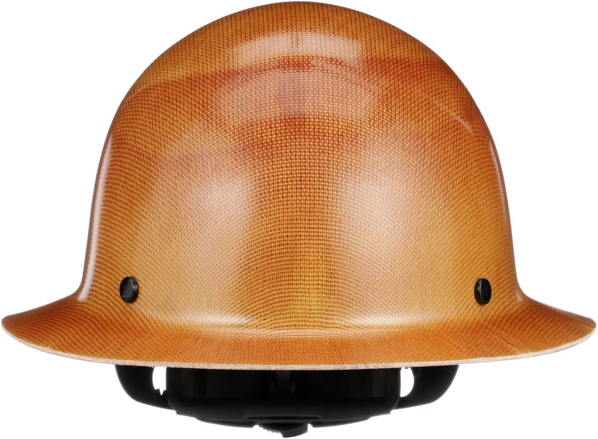 MSA Full Brim Hard Hat Carbon Fiber Adjustable Construction 