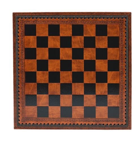 Leatherette Chess/Checkers Board/Case from Italy - Picture 1 of 3
