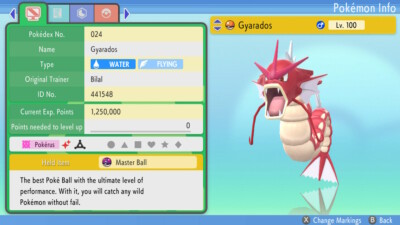 Pokémon Shiny 6IV Léviator Gyarados Pour Legends ZA - Niveau 100, MasterBall - Généré FR (RAPIDE)