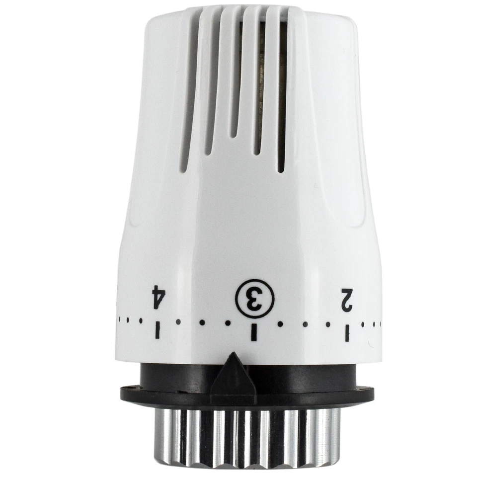 Thermostatkopf Heizkörper Regler Thermostat Ventil M30x1,5 Weiss Schwarz Grau 05 - Bild 2 von 4