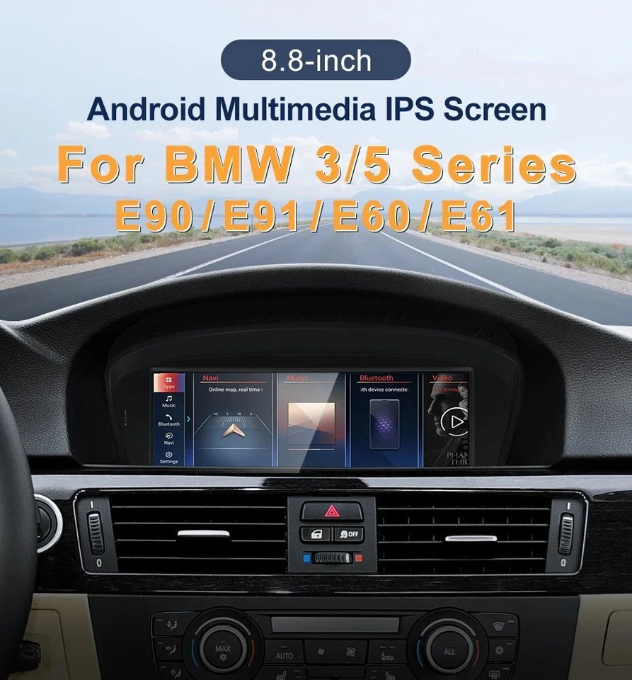 NEU Drahtlos Multimedia Carplay Auto Display 8.8'' Linux BMW 3er/5er E60 E90 CCC - Bild 2 von 4