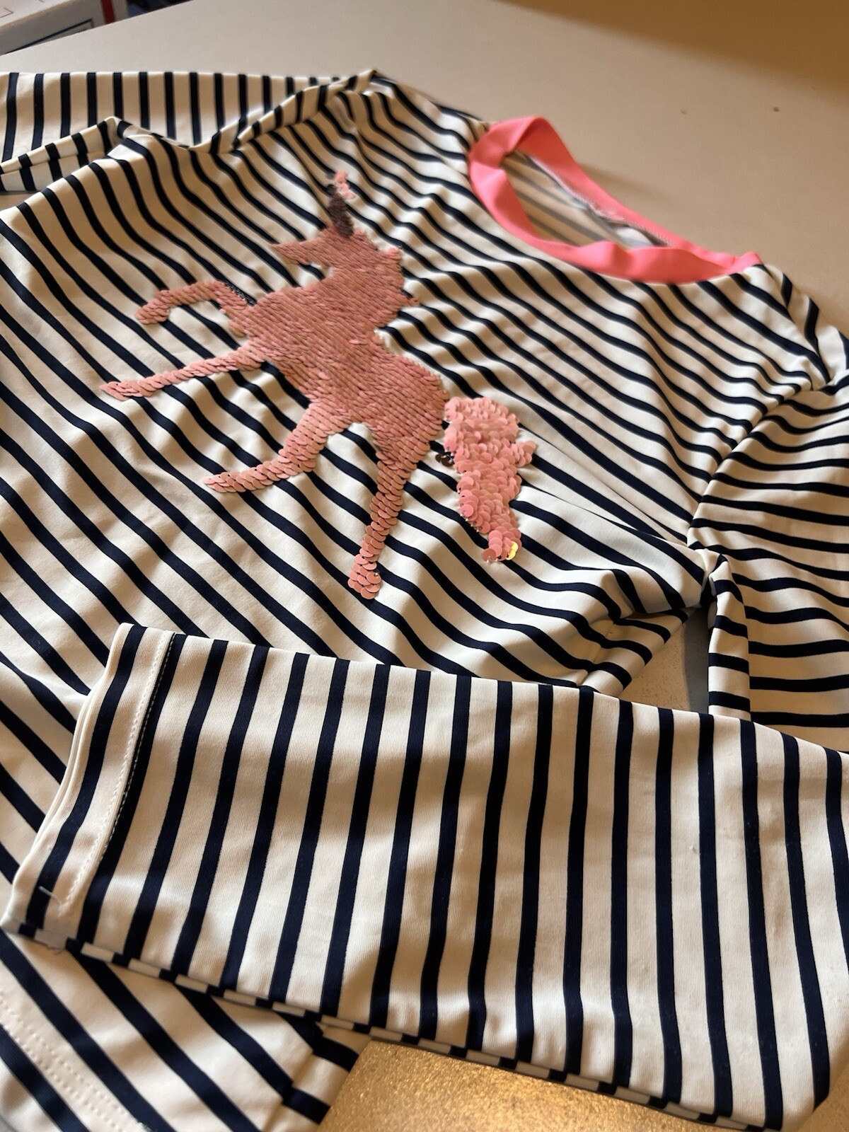 UNICORN Girls Toddler Size 5T Swimsuit Top Rash Guard Bathing Suit Long Sleeve