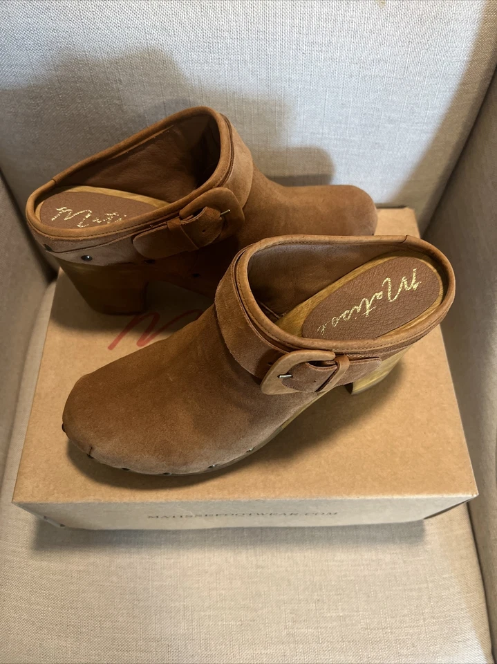 NUEVO EN CAJA Botas Matisse Stevie Fawn Gamuza Para Mujer Zueco Tacón Bloque Marrón Talla 9M 9  Foto 3 de 4