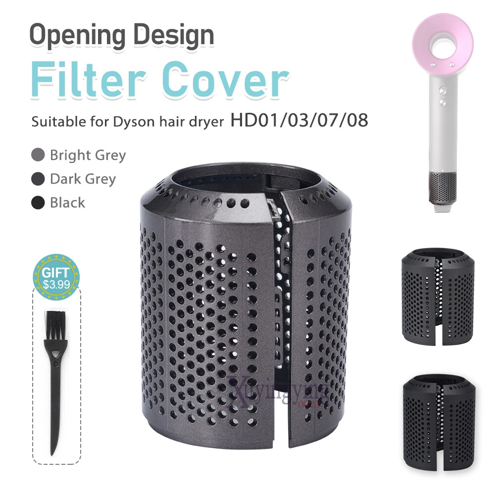 Opening Design REPLACEMENT BLACK FILTER COVER For Dyson Hair Dryer HD01 03 08