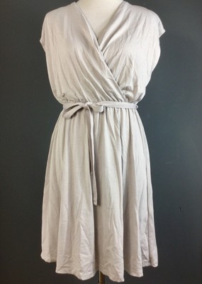 jersey midi wrap dress