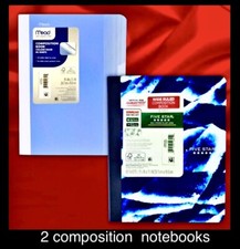 2 Pack Mead Composition Premium Notebook print Deco Cover Durable, College/wide