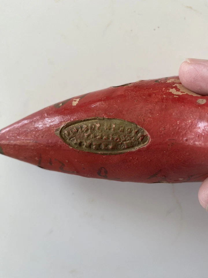 Ocarina ES H. FIEHN VIENNA AUSTRIA красный D5 антикварное золото ручная роспись 6 дюймов редкая - Изображение 3 из 4