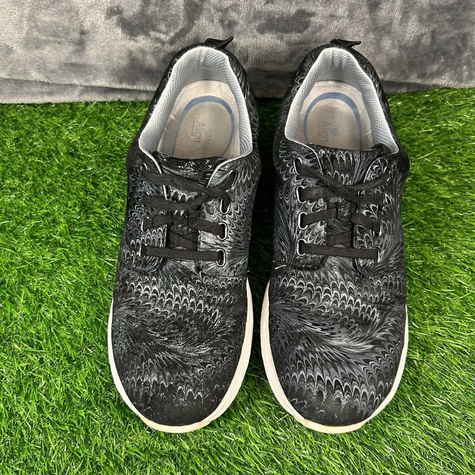 Nurse Mates Align Mujer 10 M Negro Zapatos Tenis Atléticos Caminar Con Cordones Foto 3 de 4