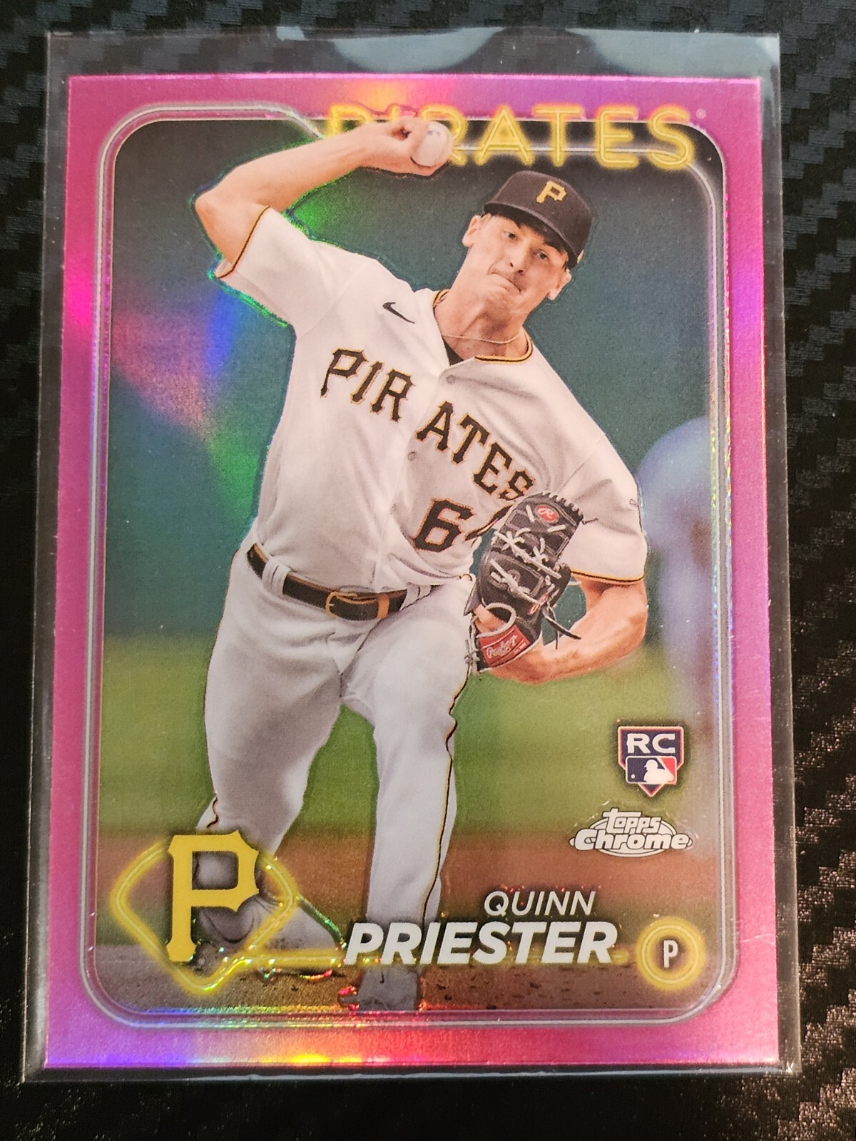 2024 Topps Chrome - Pink Refractor #55 Quinn Priester (RC) Pittsburgh Pirates 