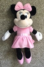 Disney Baby Minnie Mouse Large Plush 27  Stuffed Animal Pink Bow Dress Shoes