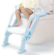 GrowthPic Toddler Potty Toilet Training Ladder Seat Bear Blue New Fast Ship