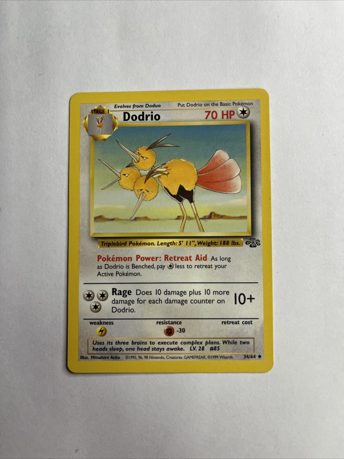 Dodrio - 34/64 Jungle Unlimited Pokemon - NM