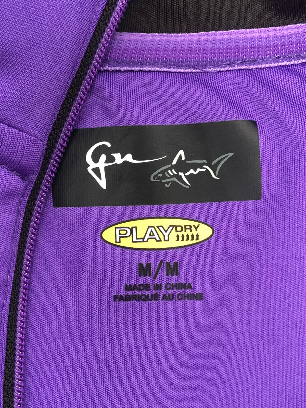 Greg Norman Women's (M) 1/4 Zip Stand Up Collar Purple/Blk GOLF Shirt ~ MINT!