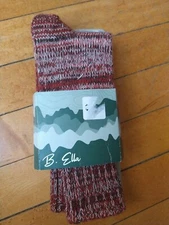 B.Ella Maroon Merino Wool Women Socks Size small