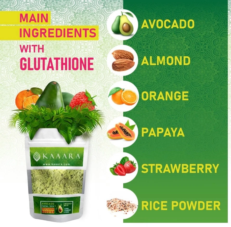 Ceylon Kaaara Natural Avocado Face and Body Powder Pack 100g New - Image 2 of 3