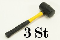 ★ ★ ★ 3X Gummihammer Hammer Mit Gummierter Griff Haushalt Schonhammer Ware