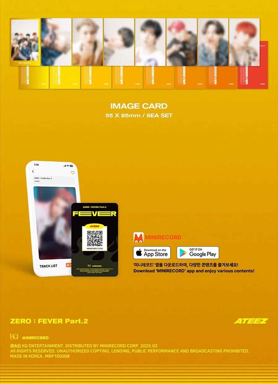 ATEEZ ZERO:FEVER PART.2 Album PLATFORM 3 Ver SET/3 QR+6 Photo Card
