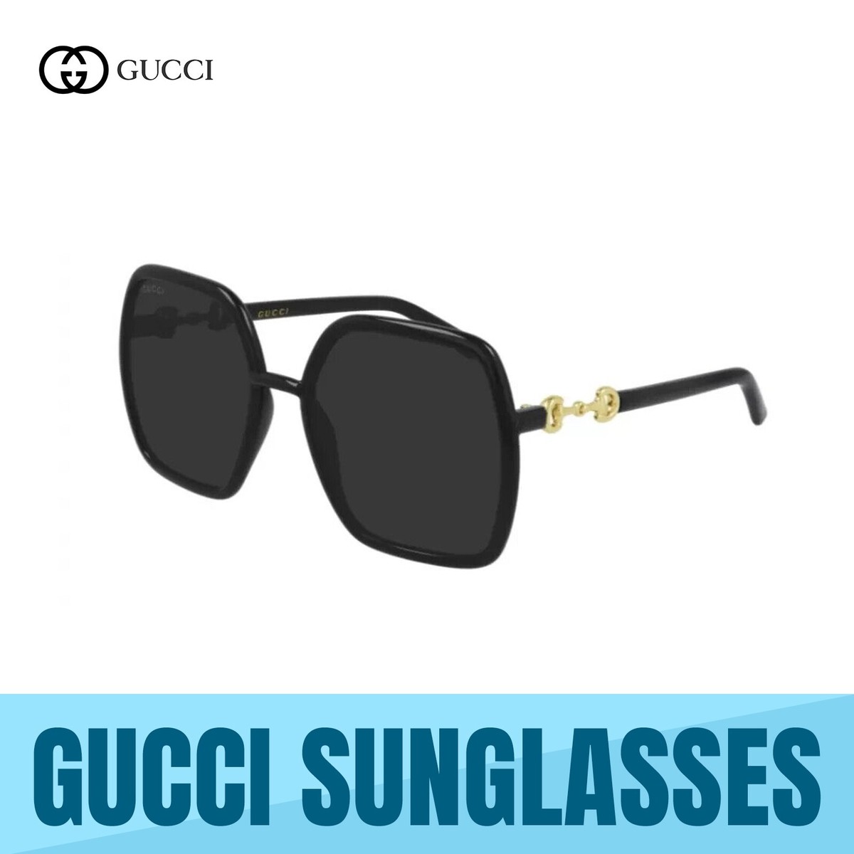 Gucci  GG0890S 001 Sunglasses Black Gray Square Women Gucci GG0890S 001 Square Black Sunglasses | SmartBuyGlasses US main image 2