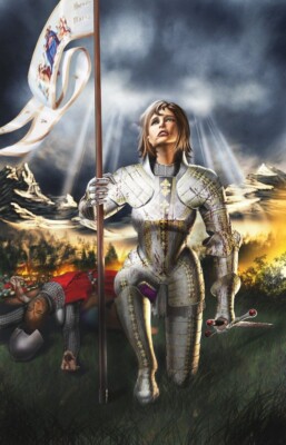 CATHOLIC UNIQUE SAINT JOAN of Arc 8x10 USA PREMIUM GLOSS PRINT Reproduction #J2