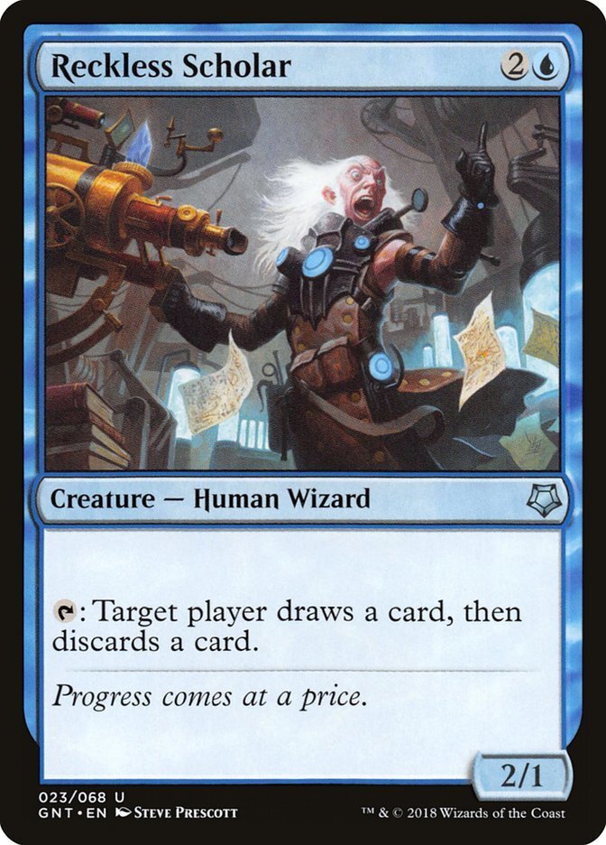 MTG - Reckless Scholar - Game Night - NM, English Magic FLAT RATE SHIP