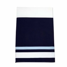 Navy Stripe Dust Ruffle by Side  Scout