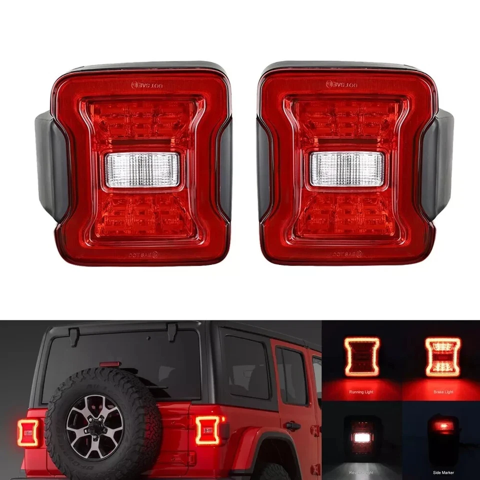 Luces traseras LED L+R de 2 piezas para Jeep Wrangler JL 2018-2024 Foto 2 de 4