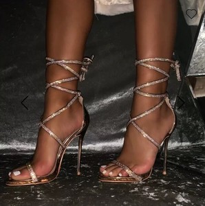 gold diamante heels