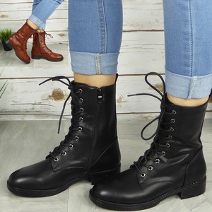 combat boots low heel