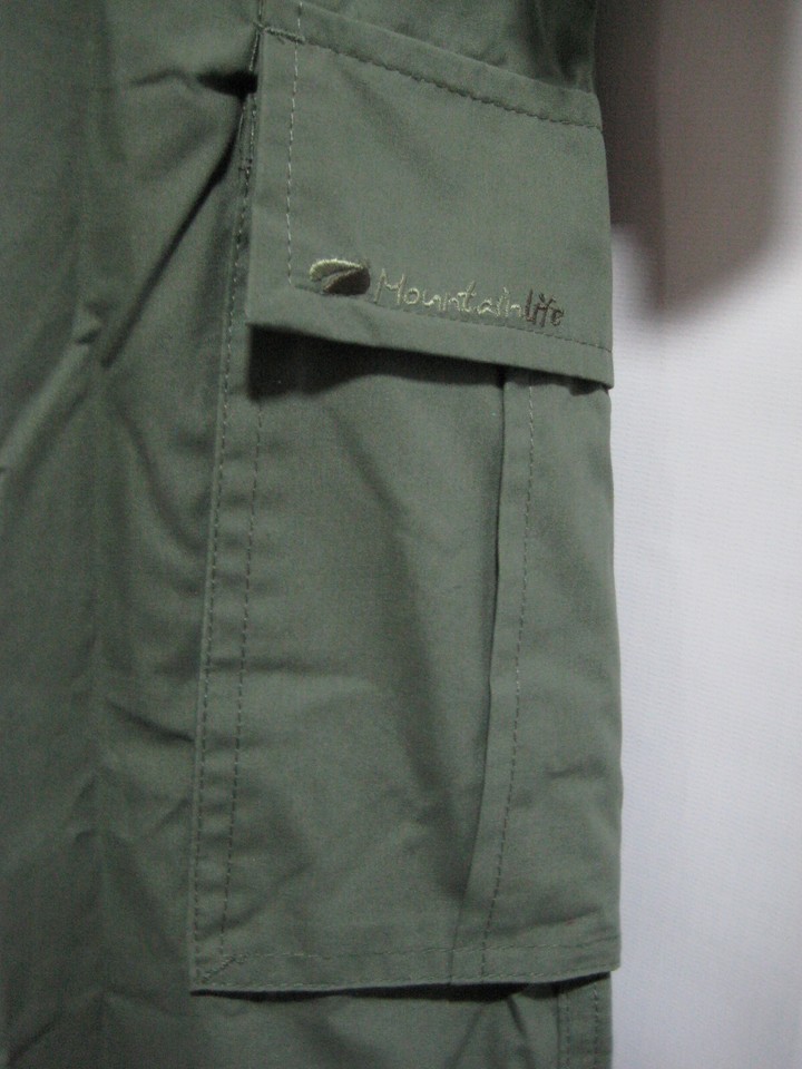 Mountain Life Ladies Cargo Pants UK Size 14 Green Very Good Condition