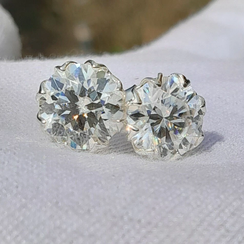 Parafusos de solitário de diamantes com certificação RAROS 12,00 quilates - Ótimo brilho e brilho - VÍDEO - Imagem 2 de 4