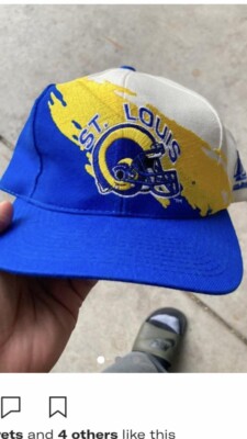 La Rams Splatter vintage los angeles rams splash logo athletic snapback | eBay