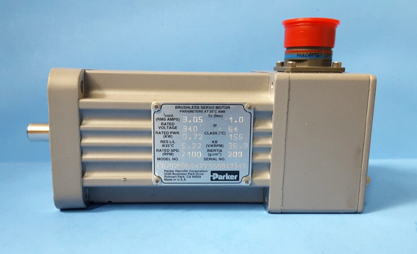 ONE- Brushless Servo Motor, 1017168, Parker, CM702ERR3470, 340V, 0.72kw