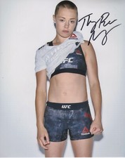 UFC Fighting Champ Rose Thug Rose Namajunas Signed Autographed 8x10 Photo COA #8