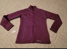 Marmot Jacket Women s Polartec Small Full Zip Pockets Fleece Lined Purple