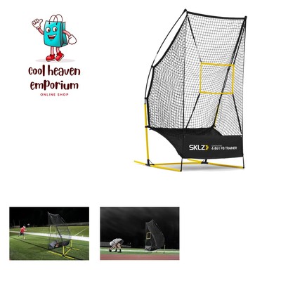 Quickster 4-in-1 Multi-Skill Football Net for Pass, Punt, Kick and Snap Train...