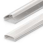 100cm Kabelkanal Kabelleiste Leitungskanal TV Kabel Kanal Alu gerundet Weiß