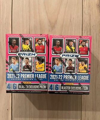 (LOT of 2) 2021-22 Panini Prizm Premier League Soccer Blaster Box SEALED NEW