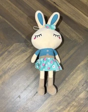 Cllayees Approximately 20” Tall Easter Bunny Rabbit Blue Dress Plush Holiday Sun