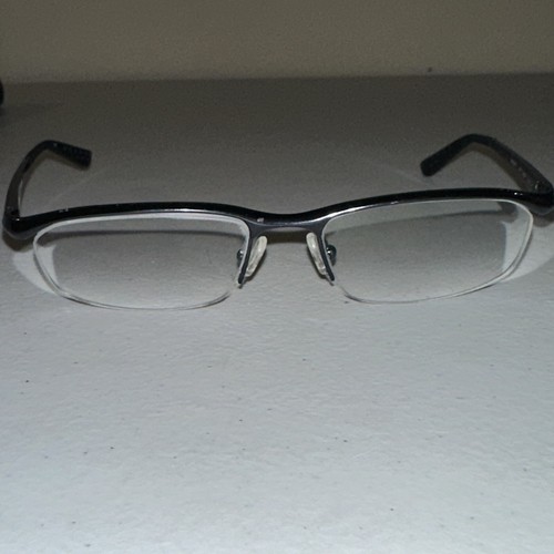 Nike Men's Eyeglasses 6037 001 Titanium Black Chrome Half Rim Frame 53/17/ 135 - Picture 11 of 14