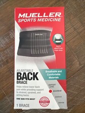 Mueller Sports Medicine Adjustable Back Brace Maximum Support One Size Fits Most