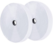 1 Inch x 82 Feet White Self Adhesive Hook and Loop Tape Sticky Back Roll, Nyl...
