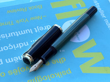 Pelikan M400 Fountain Pen Gold Nib 14c 585 Green Striped Made in Germany