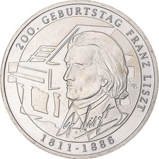[#137193] Germany, 10 Euro, Franz Liszt, 2011, Karlsruhe, Silver, MS, KM:295