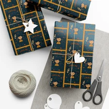 Wrapping Paper, Coraline Jones Cat and Other Mother Gift Wrap, Halloween