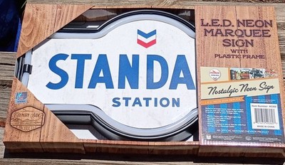 Standard Gas Station Sign LED Light up 17  x 9 1/2 