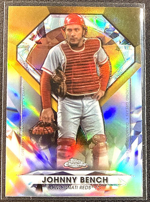 2022 Topps Chrome Update Series - Diamond Greats Chrome Johnny Bench #DGC-10 HOF